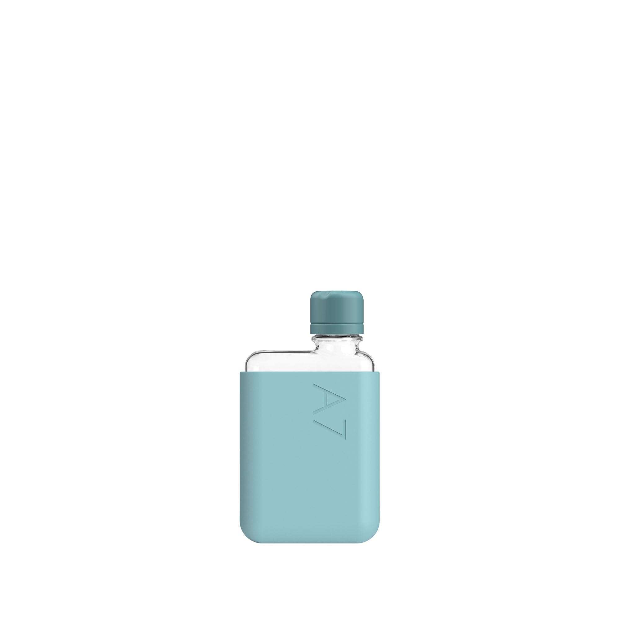 memobottle SLIM (Sea Mist) Bundle - 15oz (450ml) - Bottle, silicone sleeve & lid | Sleek, Slim & Flat Water Bottle for Bags & Laptops | BPA Free Tritan | Modern, Minimalist | Ideal for Daily Use