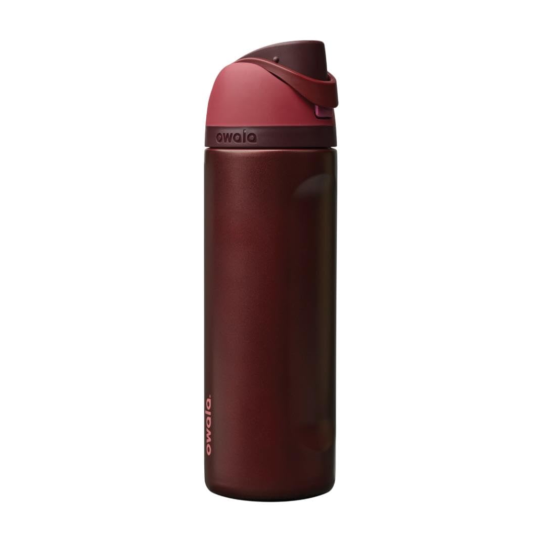 Owala FreeSip Stainless Steel Water Bottle 24 oz Very, Very Dark