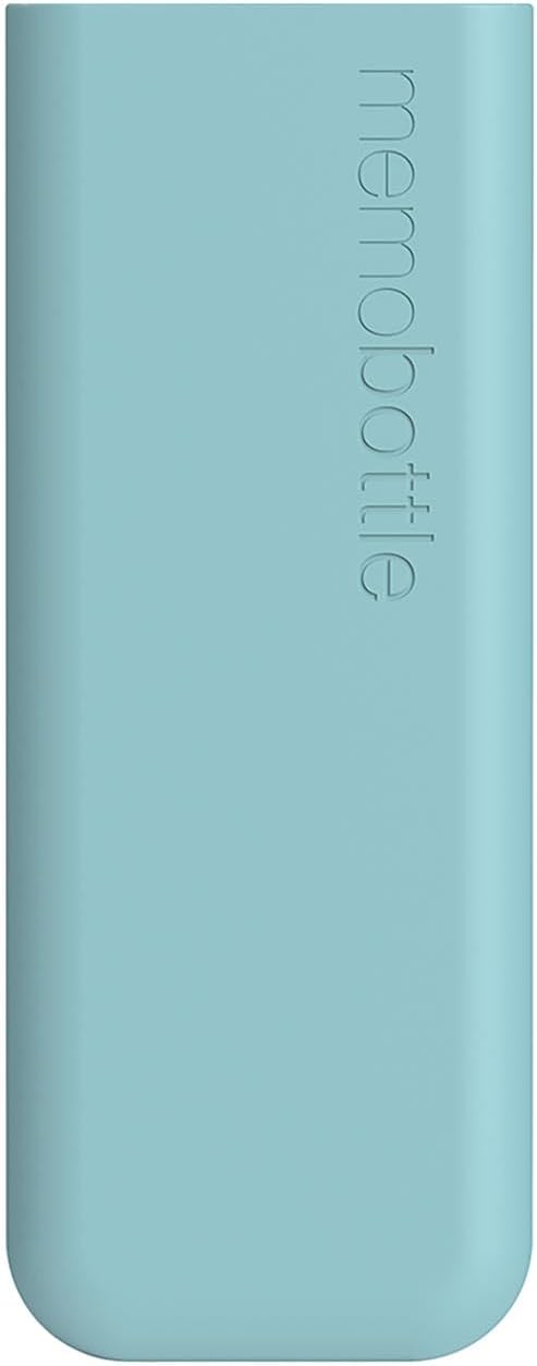 memobottle SLIM (Sea Mist) Bundle - 15oz (450ml) - Bottle, silicone sleeve & lid | Sleek, Slim & Flat Water Bottle for Bags & Laptops | BPA Free Tritan | Modern, Minimalist | Ideal for Daily Use