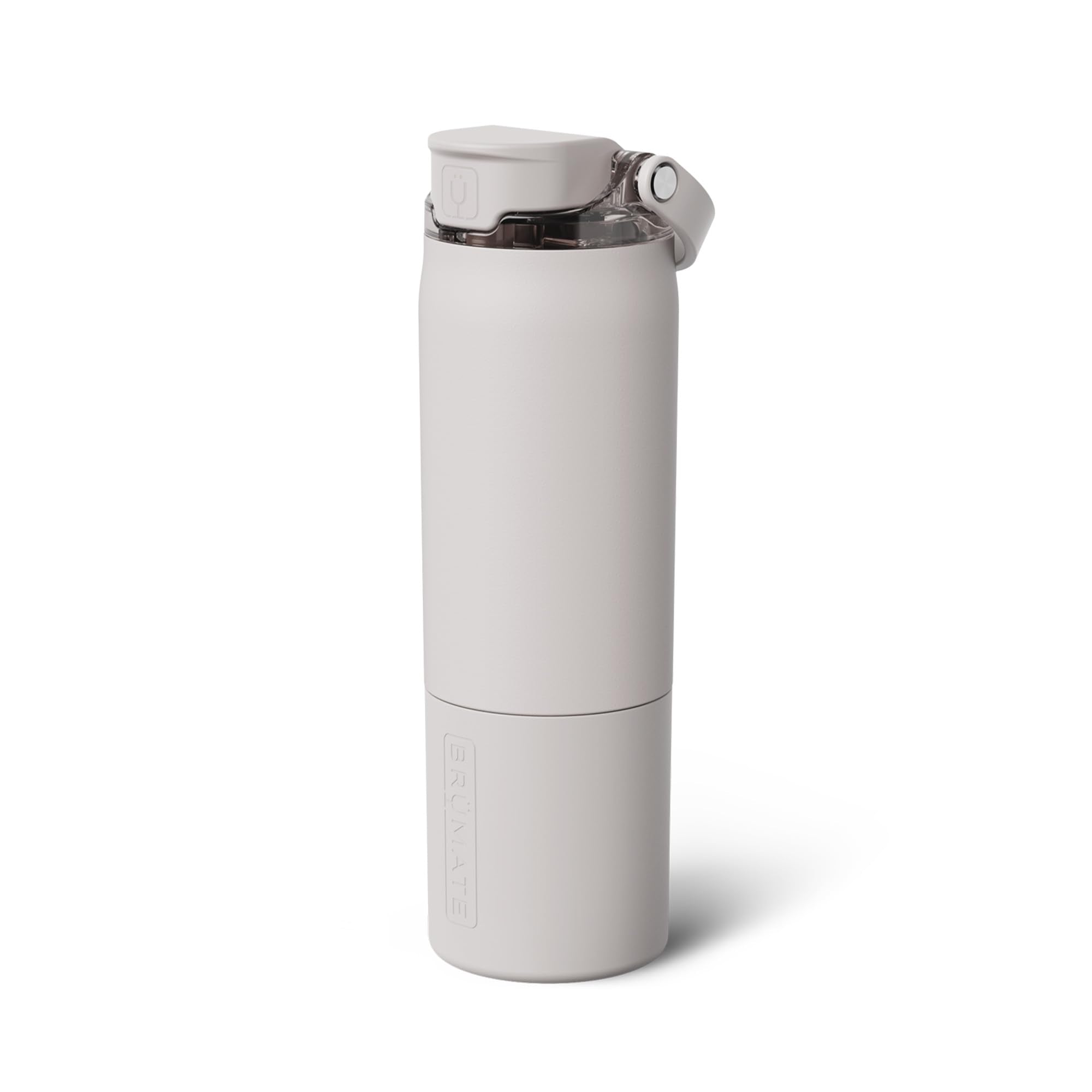 BrüMate Rise 25oz Water Bottle With 100% Leakproof Covered Silicone Straw | Insulated Stainless Steel Water Bottle | Cup-Holder Friendly | Fast Flow | Soft Sip Silicone Spout | BPA-Free (Sage)