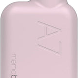 A7 memobottle - Stainless Steel - 8oz / 250ml - Slim & flat water bottle designed to fit in your bag - Pink Salt