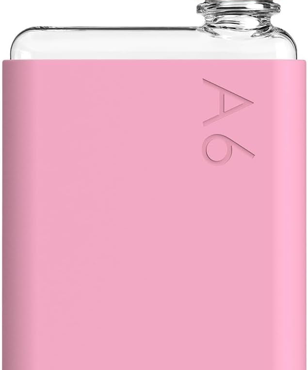 memobottle A6 (Cherry blossom) Bundle - 12oz (375ml) - Bottle, silicone sleeve & lid | Compact Water Bottle For Bags & Small Pockets | BPA Free Tritan | Modern, Minimalist | For Gym & Work