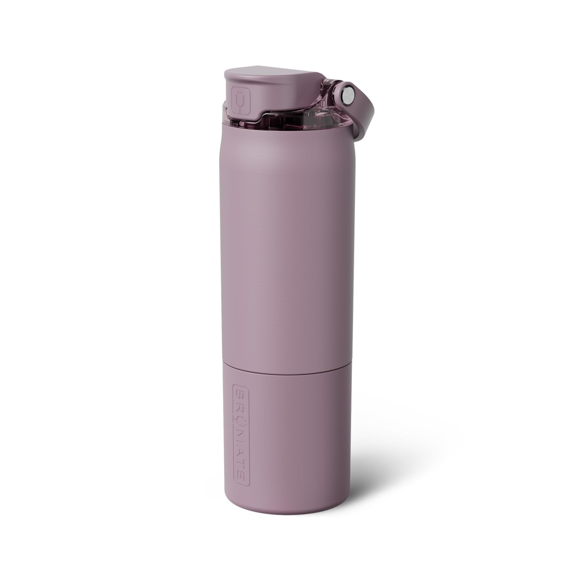 BrüMate Rise 25oz Water Bottle With 100% Leakproof Covered Silicone Straw | Insulated Stainless Steel Water Bottle | Cup-Holder Friendly | Fast Flow | Soft Sip Silicone Spout | BPA-Free (Sage)