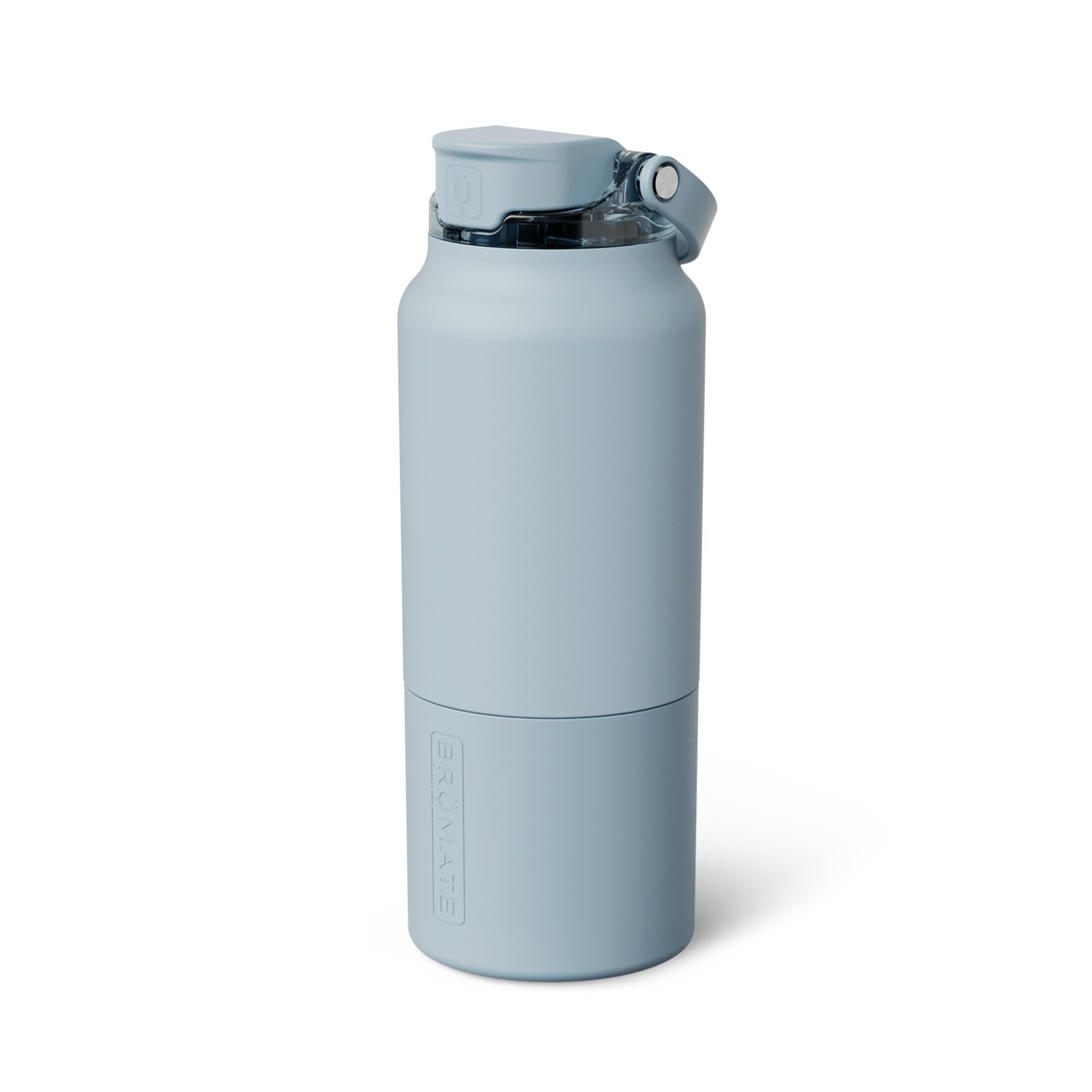 BrüMate Rise 25oz Water Bottle With 100% Leakproof Covered Silicone Straw | Insulated Stainless Steel Water Bottle | Cup-Holder Friendly | Fast Flow | Soft Sip Silicone Spout | BPA-Free (Sage)