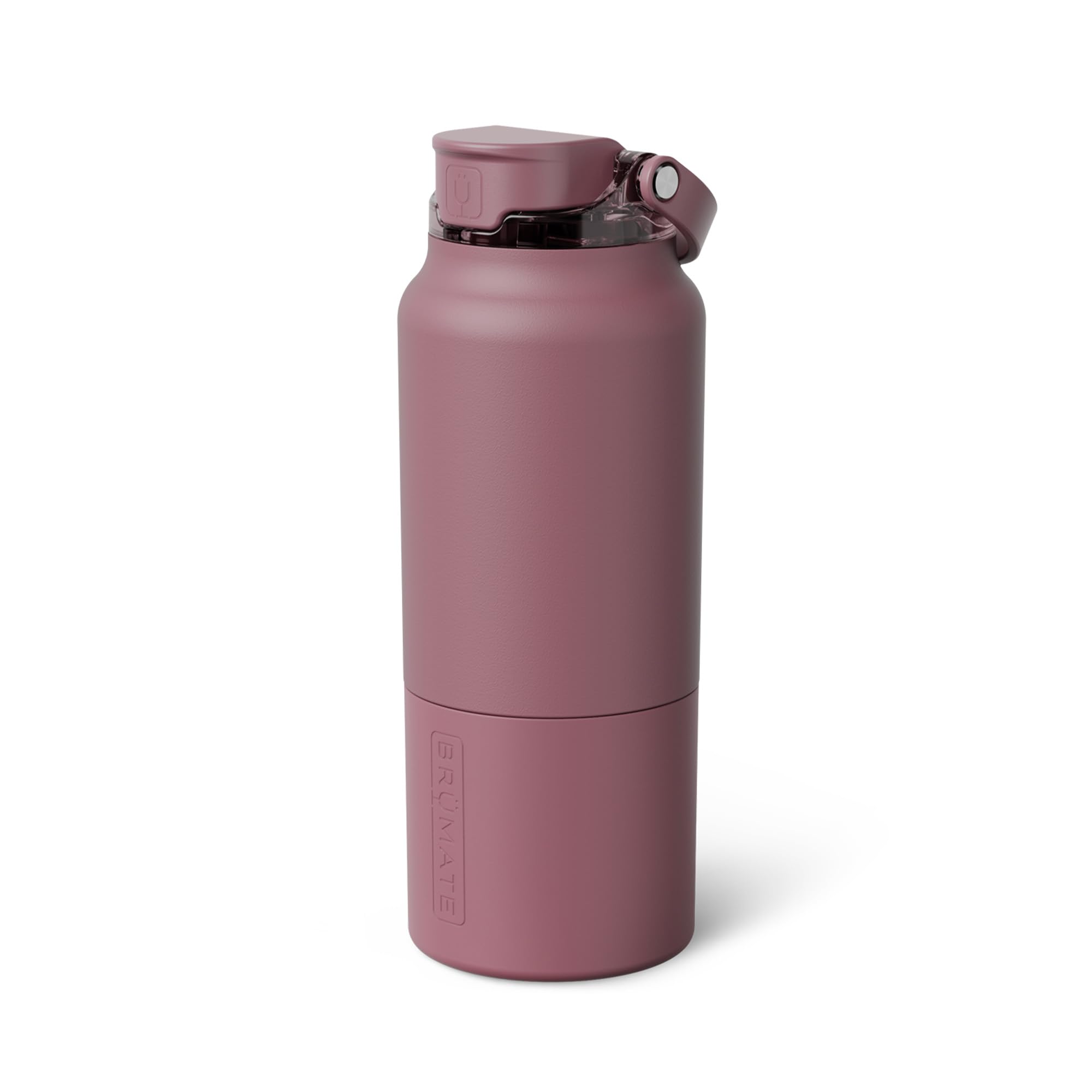 BrüMate Rise 25oz Water Bottle With 100% Leakproof Covered Silicone Straw | Insulated Stainless Steel Water Bottle | Cup-Holder Friendly | Fast Flow | Soft Sip Silicone Spout | BPA-Free (Sage)