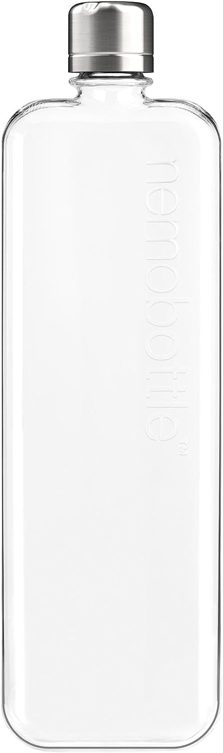 memobottle Slim - 15oz (450ml) - Sleek, Slim & Flat Water Bottle for Bags, Laptops & Books | BPA Free Tritan | Modern, Minimalist | Ideal for Gym & Daily Use