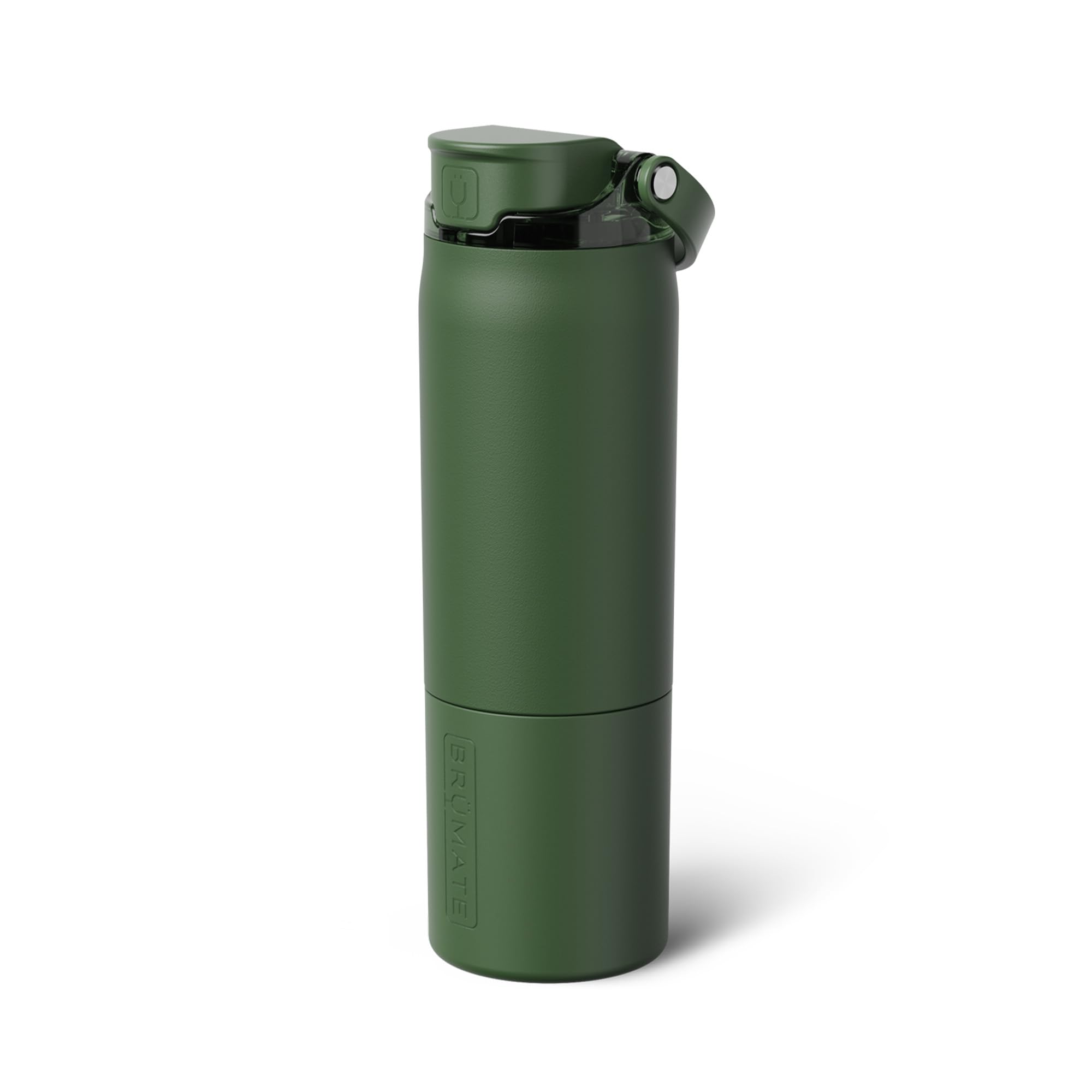 BrüMate Rise 25oz Water Bottle With 100% Leakproof Covered Silicone Straw | Insulated Stainless Steel Water Bottle | Cup-Holder Friendly | Fast Flow | Soft Sip Silicone Spout | BPA-Free (Sage)