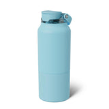 BrüMate Rise 25oz Water Bottle With 100% Leakproof Covered Silicone Straw | Insulated Stainless Steel Water Bottle | Cup-Holder Friendly | Fast Flow | Soft Sip Silicone Spout | BPA-Free (Sage)