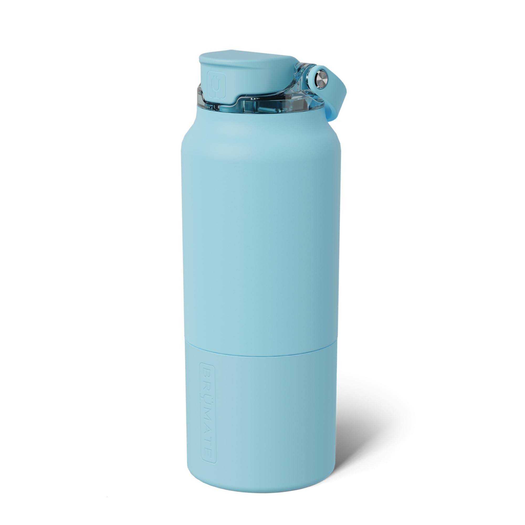 BrüMate Rise 25oz Water Bottle With 100% Leakproof Covered Silicone Straw | Insulated Stainless Steel Water Bottle | Cup-Holder Friendly | Fast Flow | Soft Sip Silicone Spout | BPA-Free (Sage)