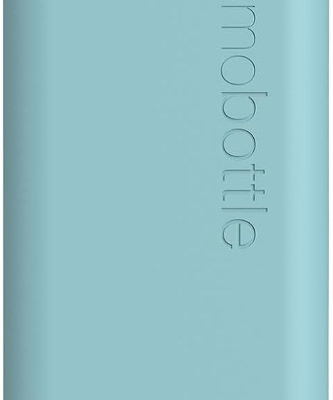 memobottle SLIM (Sea Mist) Bundle - 15oz (450ml) - Bottle, silicone sleeve & lid | Sleek, Slim & Flat Water Bottle for Bags & Laptops | BPA Free Tritan | Modern, Minimalist | Ideal for Daily Use