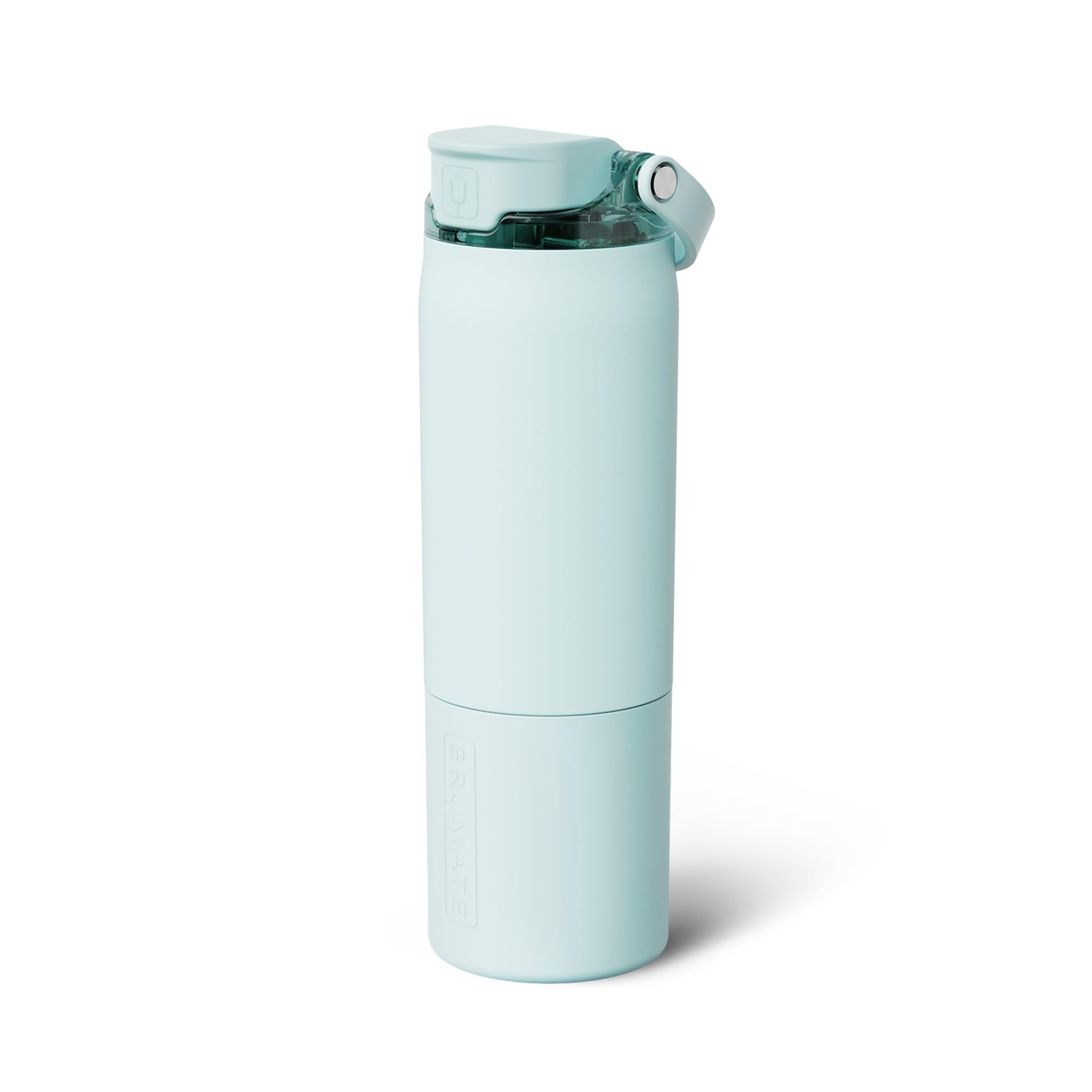 BrüMate Rise 25oz Water Bottle With 100% Leakproof Covered Silicone Straw | Insulated Stainless Steel Water Bottle | Cup-Holder Friendly | Fast Flow | Soft Sip Silicone Spout | BPA-Free (Sage)