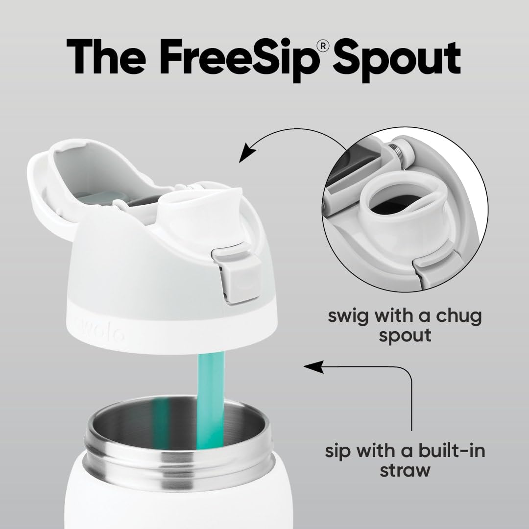 Owala FreeSip Stainless Steel Water Bottle 24 oz Very, Very Dark