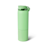 BrüMate Rise 25oz Water Bottle With 100% Leakproof Covered Silicone Straw | Insulated Stainless Steel Water Bottle | Cup-Holder Friendly | Fast Flow | Soft Sip Silicone Spout | BPA-Free (Sage)