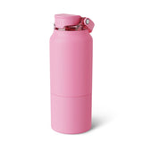 BrüMate Rise 25oz Water Bottle With 100% Leakproof Covered Silicone Straw | Insulated Stainless Steel Water Bottle | Cup-Holder Friendly | Fast Flow | Soft Sip Silicone Spout | BPA-Free (Sage)