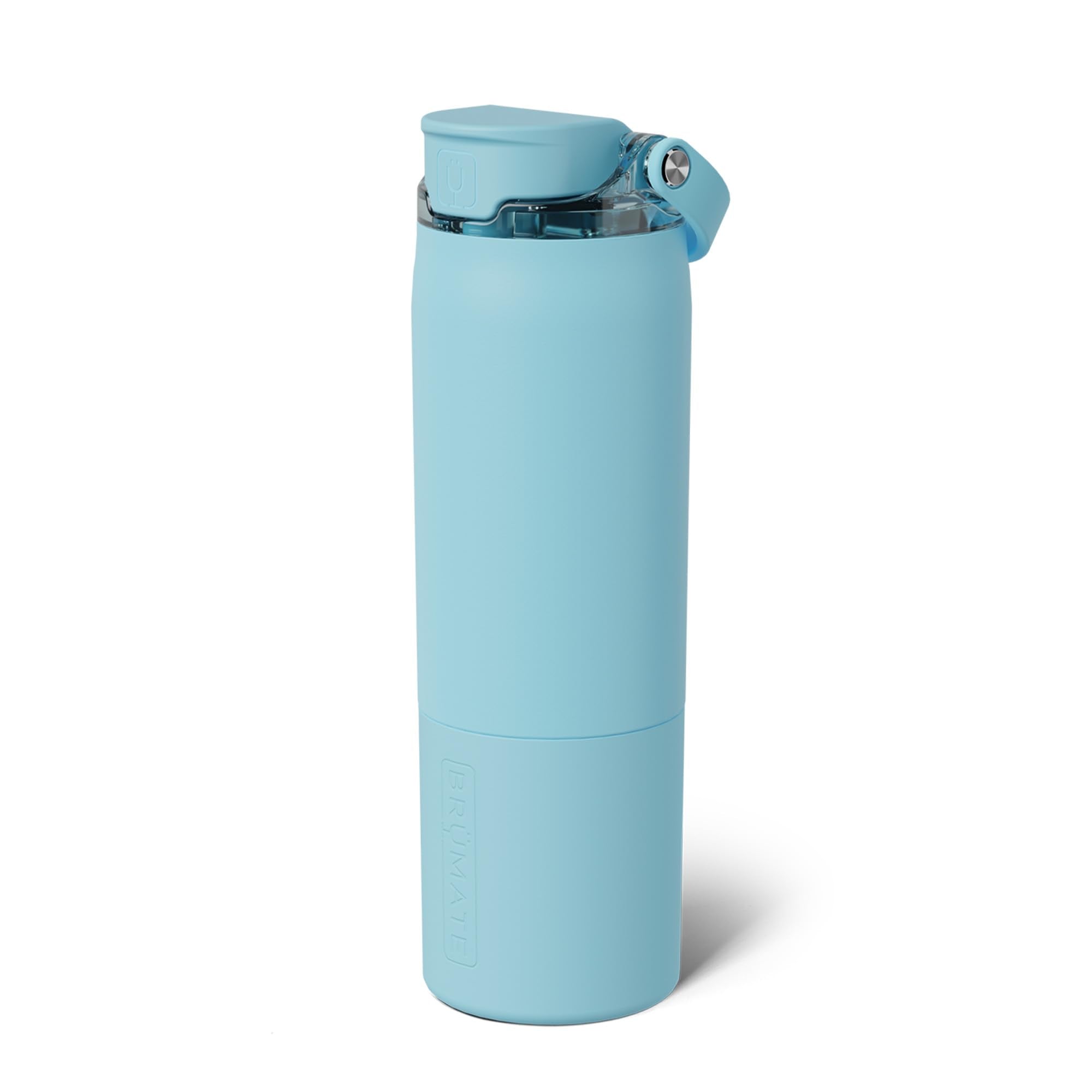 BrüMate Rise 25oz Water Bottle With 100% Leakproof Covered Silicone Straw | Insulated Stainless Steel Water Bottle | Cup-Holder Friendly | Fast Flow | Soft Sip Silicone Spout | BPA-Free (Sage)