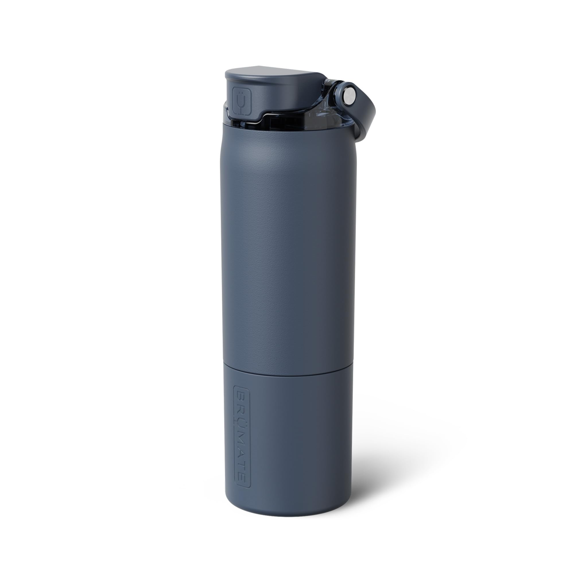 BrüMate Rise 25oz Water Bottle With 100% Leakproof Covered Silicone Straw | Insulated Stainless Steel Water Bottle | Cup-Holder Friendly | Fast Flow | Soft Sip Silicone Spout | BPA-Free (Sage)
