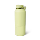 BrüMate Rise 25oz Water Bottle With 100% Leakproof Covered Silicone Straw | Insulated Stainless Steel Water Bottle | Cup-Holder Friendly | Fast Flow | Soft Sip Silicone Spout | BPA-Free (Sage)