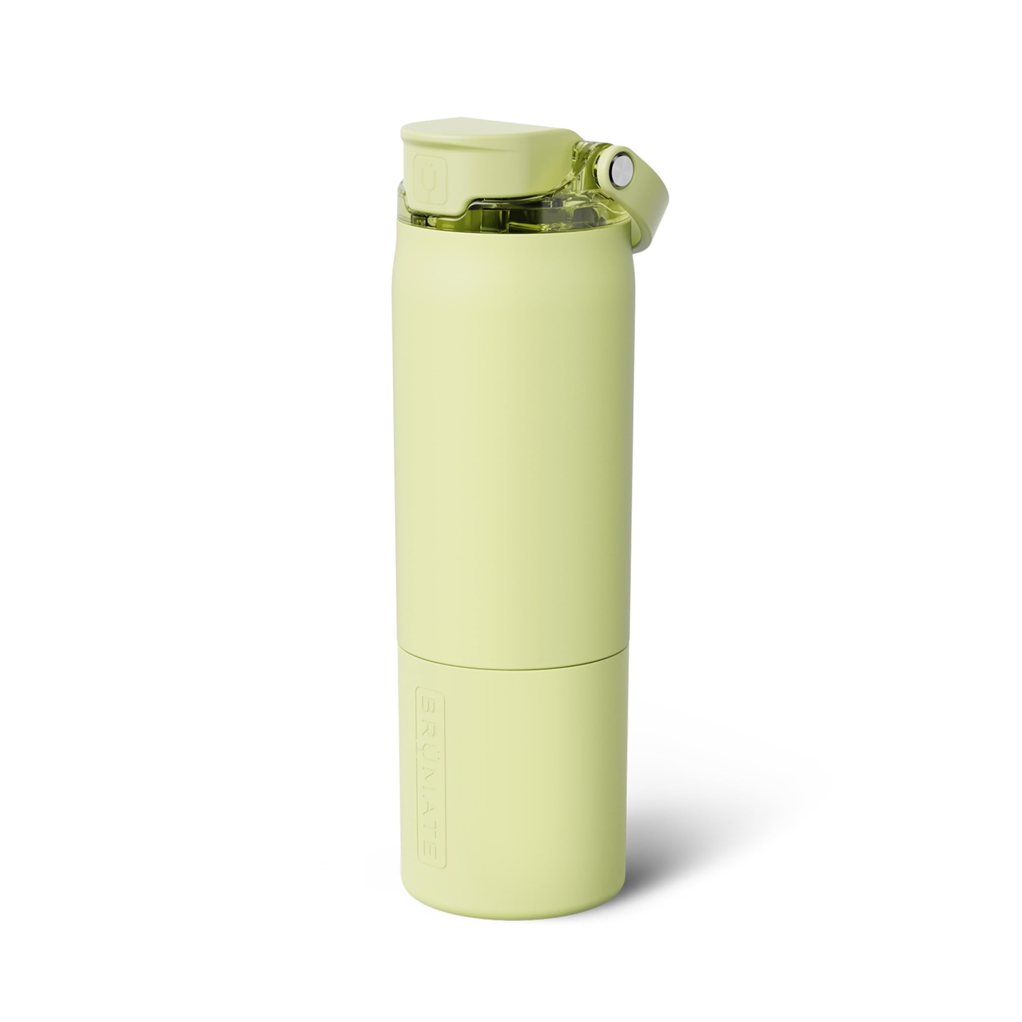 BrüMate Rise 25oz Water Bottle With 100% Leakproof Covered Silicone Straw | Insulated Stainless Steel Water Bottle | Cup-Holder Friendly | Fast Flow | Soft Sip Silicone Spout | BPA-Free (Sage)