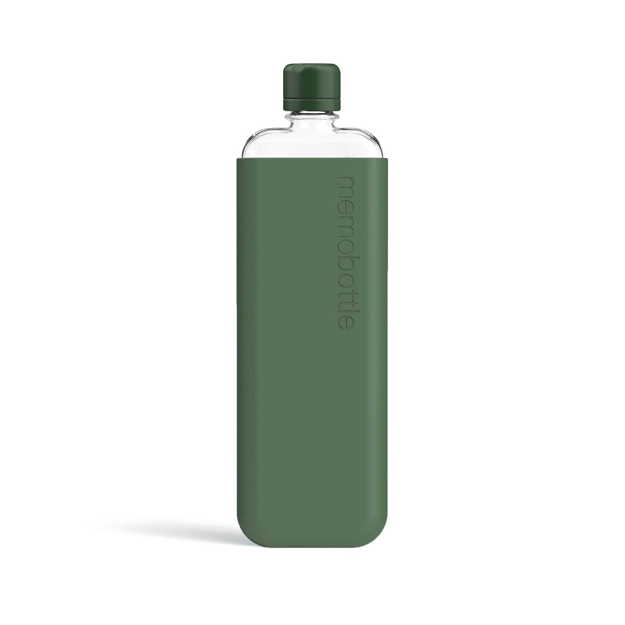 memobottle SLIM (Sea Mist) Bundle - 15oz (450ml) - Bottle, silicone sleeve & lid | Sleek, Slim & Flat Water Bottle for Bags & Laptops | BPA Free Tritan | Modern, Minimalist | Ideal for Daily Use
