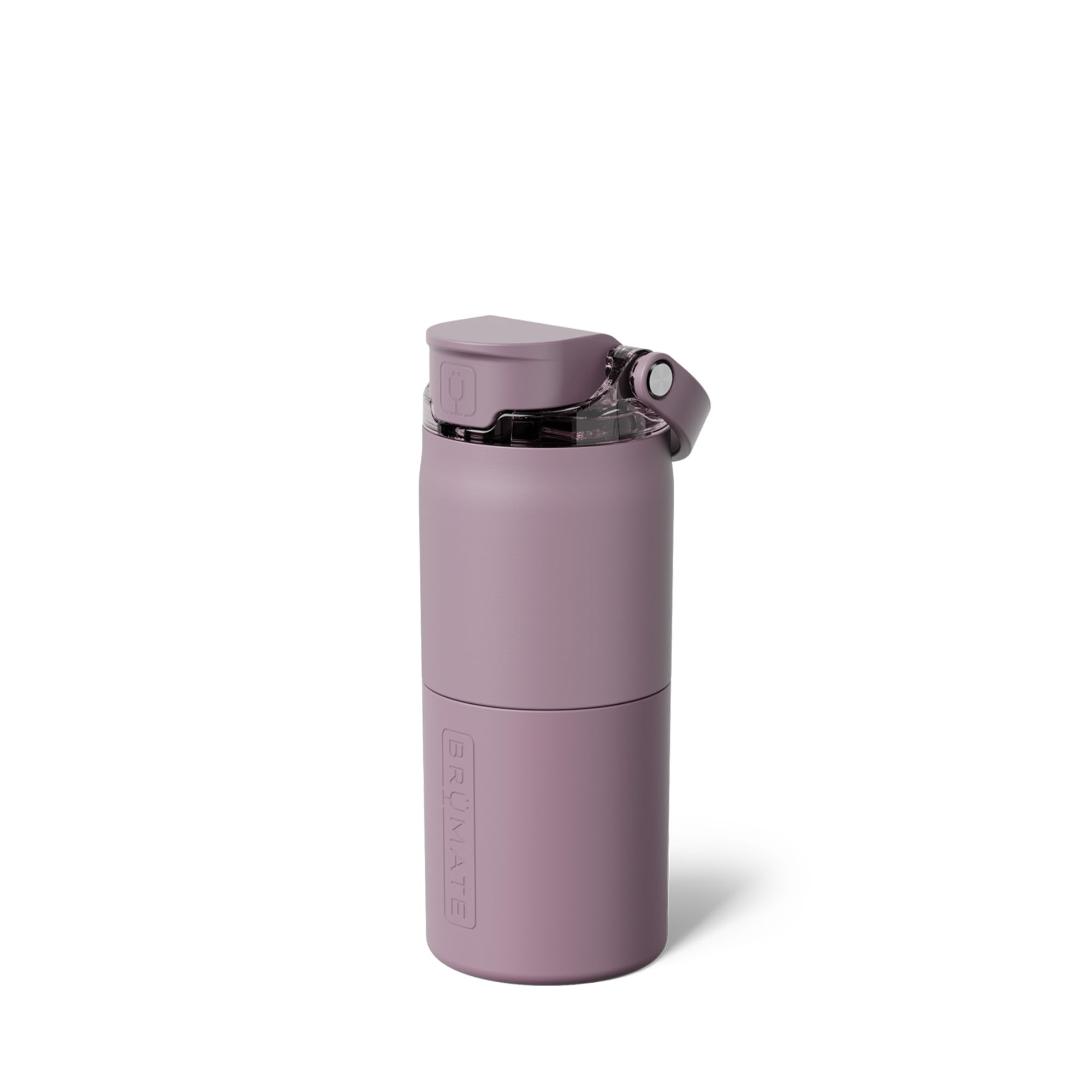 BrüMate Rise 25oz Water Bottle With 100% Leakproof Covered Silicone Straw | Insulated Stainless Steel Water Bottle | Cup-Holder Friendly | Fast Flow | Soft Sip Silicone Spout | BPA-Free (Sage)