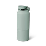 BrüMate Rise 25oz Water Bottle With 100% Leakproof Covered Silicone Straw | Insulated Stainless Steel Water Bottle | Cup-Holder Friendly | Fast Flow | Soft Sip Silicone Spout | BPA-Free (Sage)