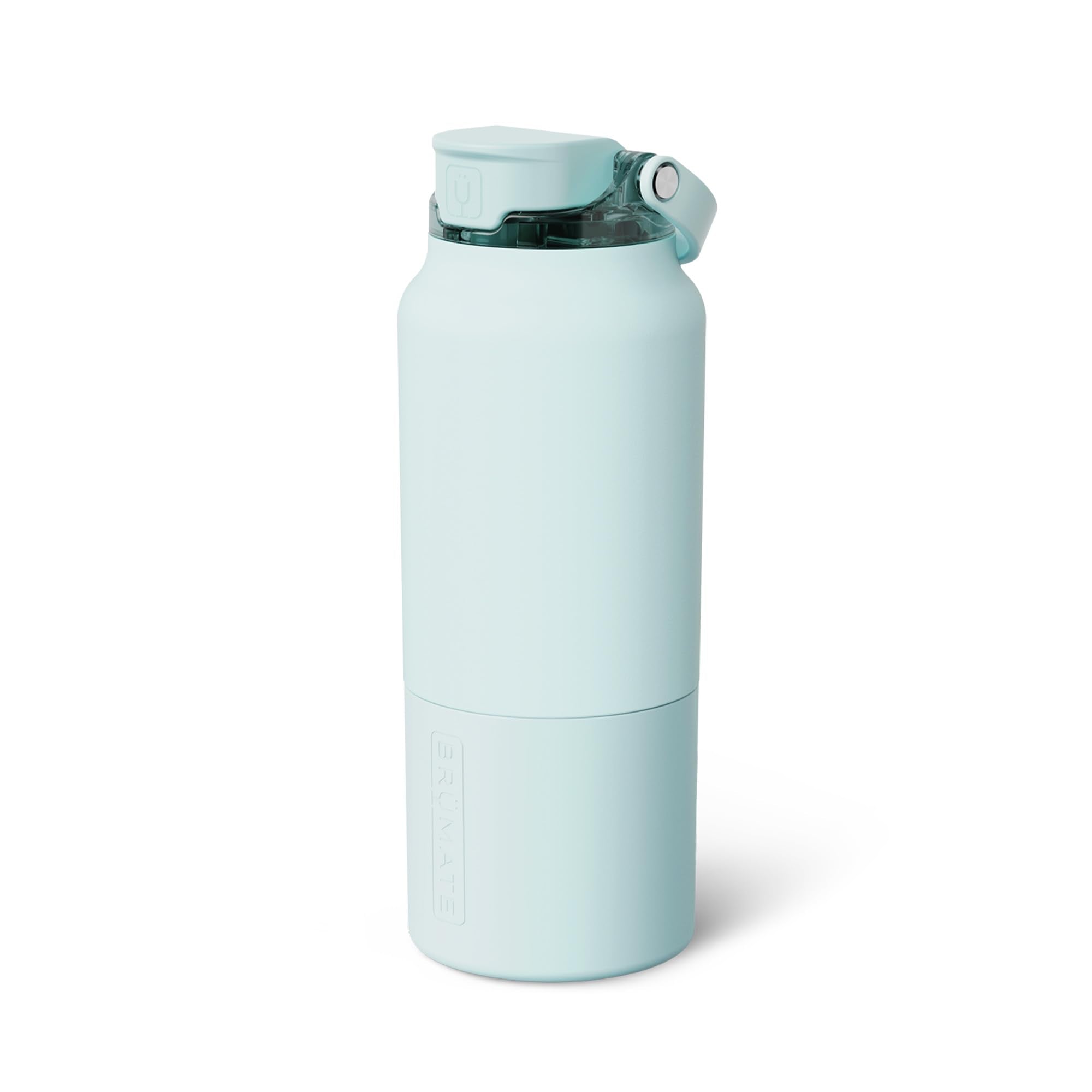 BrüMate Rise 25oz Water Bottle With 100% Leakproof Covered Silicone Straw | Insulated Stainless Steel Water Bottle | Cup-Holder Friendly | Fast Flow | Soft Sip Silicone Spout | BPA-Free (Sage)
