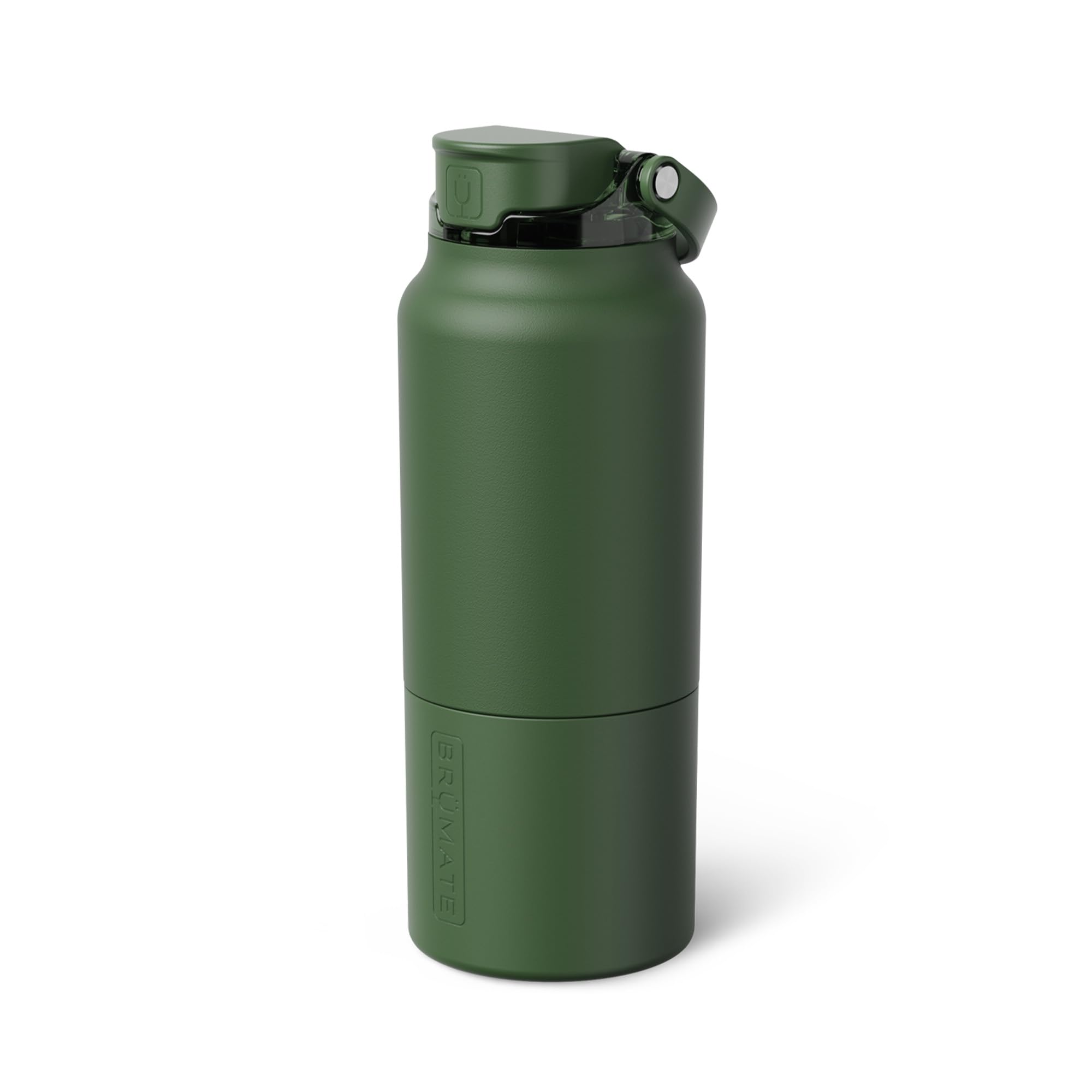 BrüMate Rise 25oz Water Bottle With 100% Leakproof Covered Silicone Straw | Insulated Stainless Steel Water Bottle | Cup-Holder Friendly | Fast Flow | Soft Sip Silicone Spout | BPA-Free (Sage)