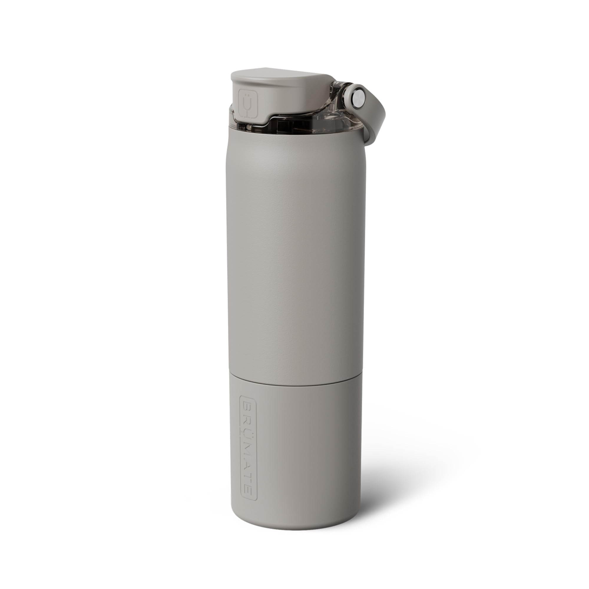 BrüMate Rise 25oz Water Bottle With 100% Leakproof Covered Silicone Straw | Insulated Stainless Steel Water Bottle | Cup-Holder Friendly | Fast Flow | Soft Sip Silicone Spout | BPA-Free (Sage)