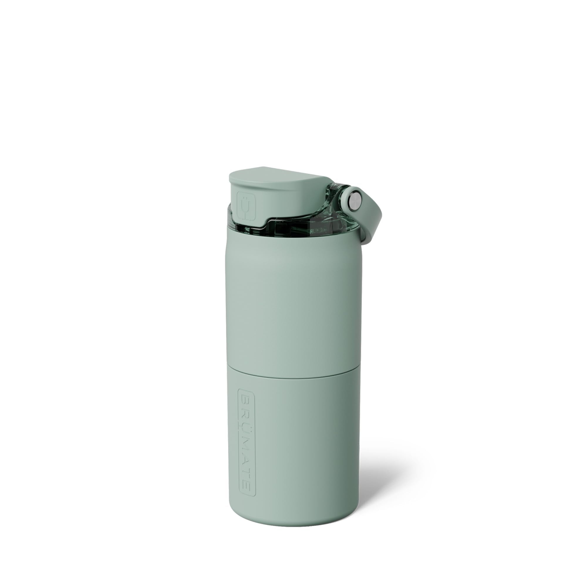 BrüMate Rise 25oz Water Bottle With 100% Leakproof Covered Silicone Straw | Insulated Stainless Steel Water Bottle | Cup-Holder Friendly | Fast Flow | Soft Sip Silicone Spout | BPA-Free (Sage)