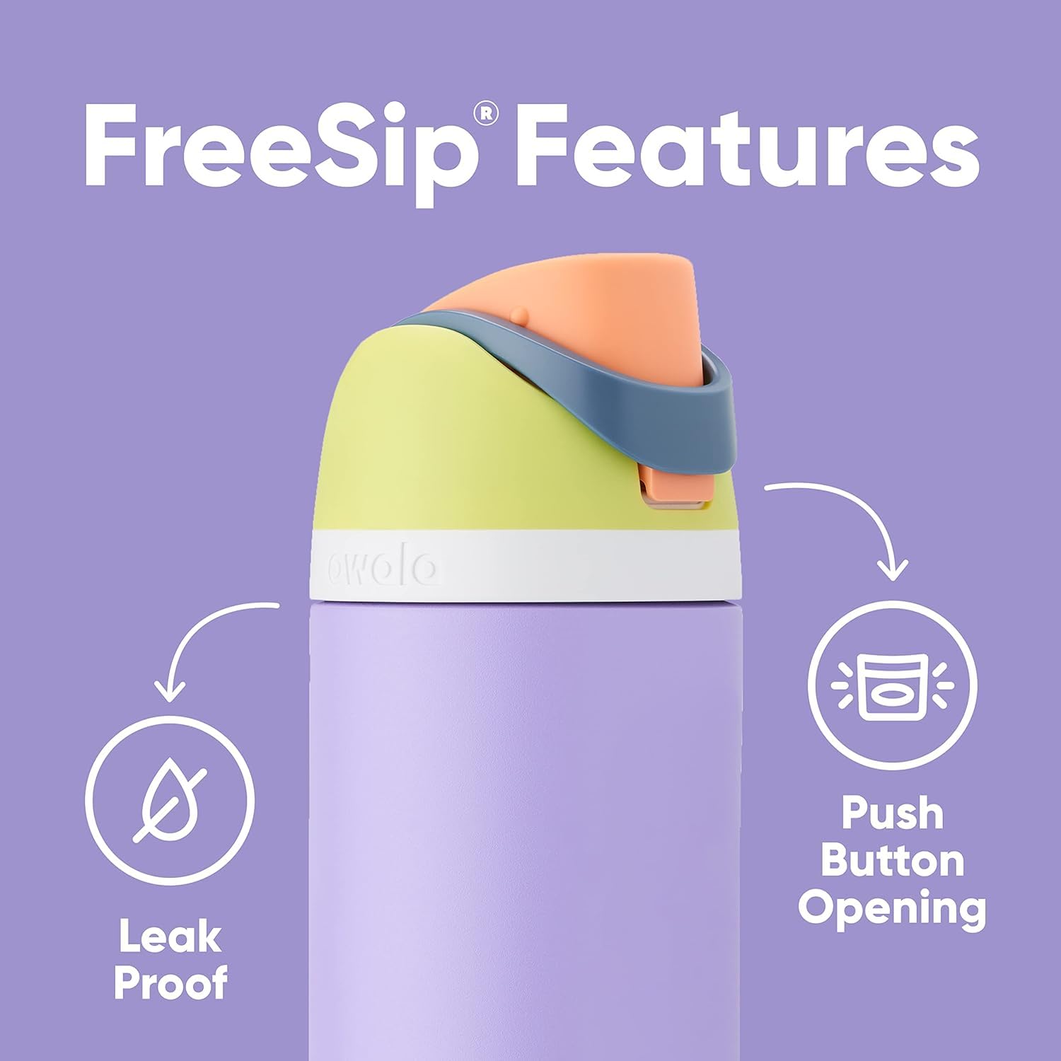 Owala FreeSip Stainless Steel Water Bottle 24 oz Very, Very Dark