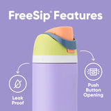 Owala FreeSip Stainless Steel Water Bottle 24 oz Very, Very Dark