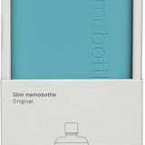 memobottle SLIM (Sea Mist) Bundle - 15oz (450ml) - Bottle, silicone sleeve & lid | Sleek, Slim & Flat Water Bottle for Bags & Laptops | BPA Free Tritan | Modern, Minimalist | Ideal for Daily Use