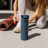 BrüMate Rise 25oz Water Bottle With 100% Leakproof Covered Silicone Straw | Insulated Stainless Steel Water Bottle | Cup-Holder Friendly | Fast Flow | Soft Sip Silicone Spout | BPA-Free (Sage)