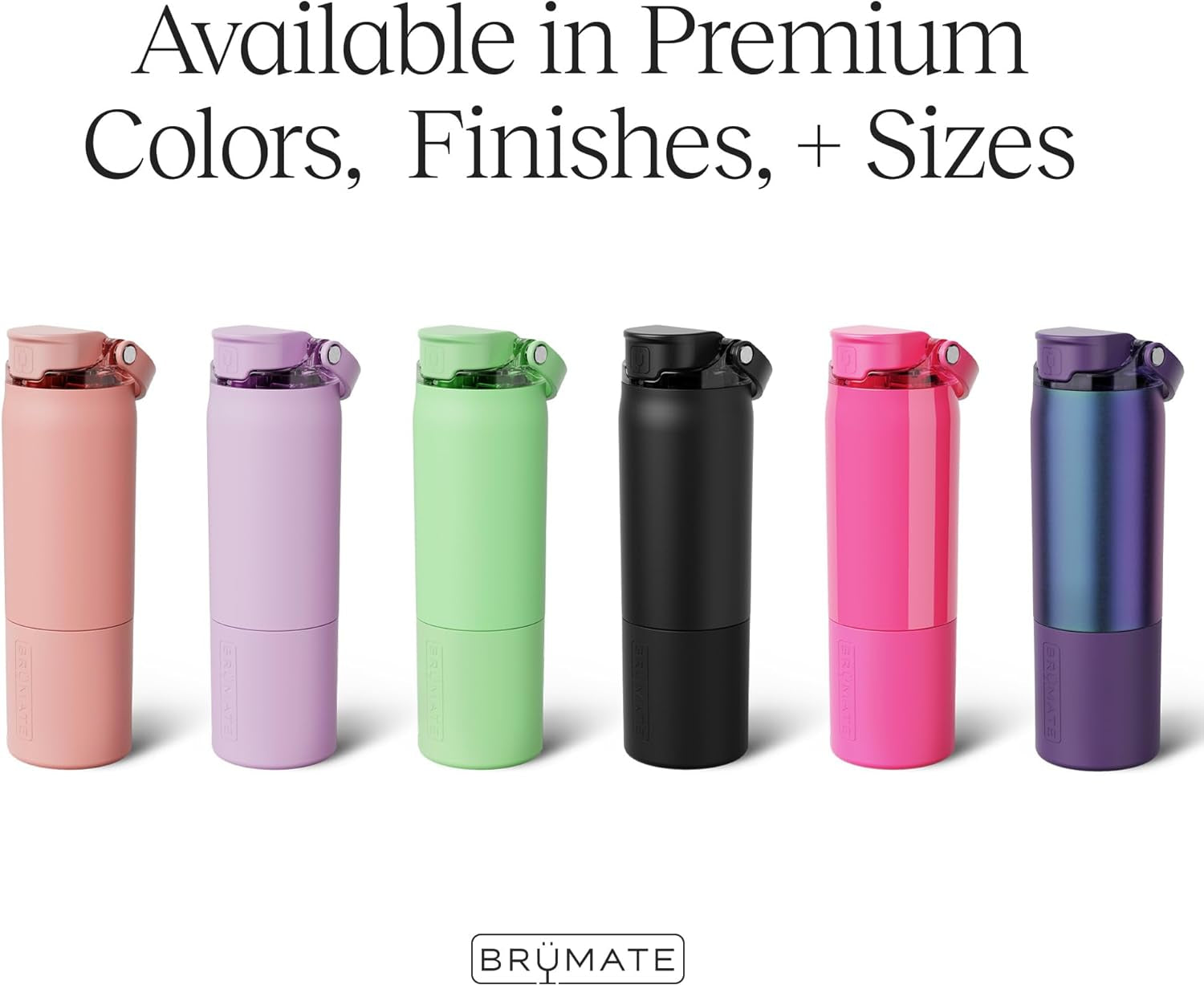 BrüMate Rise 25oz Water Bottle With 100% Leakproof Covered Silicone Straw | Insulated Stainless Steel Water Bottle | Cup-Holder Friendly | Fast Flow | Soft Sip Silicone Spout | BPA-Free (Sage)