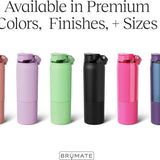 BrüMate Rise 25oz Water Bottle With 100% Leakproof Covered Silicone Straw | Insulated Stainless Steel Water Bottle | Cup-Holder Friendly | Fast Flow | Soft Sip Silicone Spout | BPA-Free (Sage)