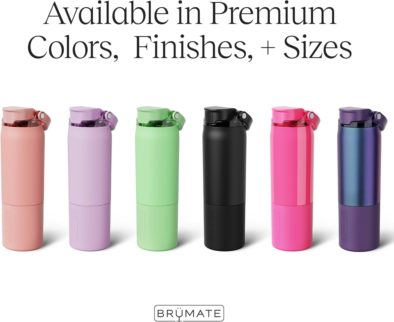 BrüMate Rise 25oz Water Bottle With 100% Leakproof Covered Silicone Straw | Insulated Stainless Steel Water Bottle | Cup-Holder Friendly | Fast Flow | Soft Sip Silicone Spout | BPA-Free (Sage)