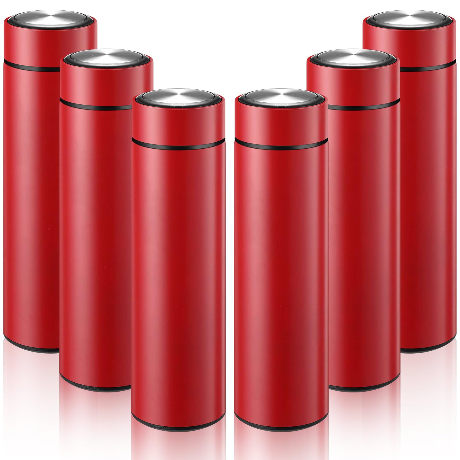 Tioncy 6 Pcs Stainless Steel Water Bottle 16.9 oz Insulated Water Bottle Skinny cup Portable Slim Flask Travel Mug for Purse Lunch Bag Coffee Tea Drink Office Sports Indoors & Outdoors(Mixed)