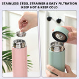 Tioncy 6 Pcs Stainless Steel Water Bottle 16.9 oz Insulated Water Bottle Skinny cup Portable Slim Flask Travel Mug for Purse Lunch Bag Coffee Tea Drink Office Sports Indoors & Outdoors(Mixed)